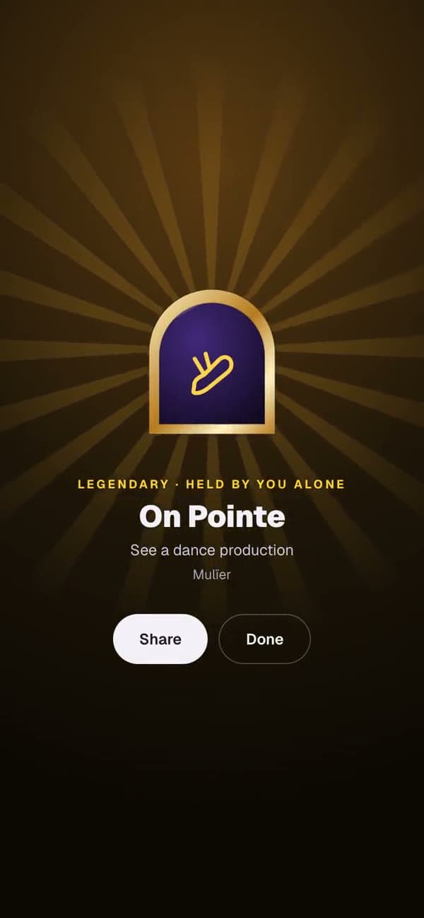 Earning an achievement